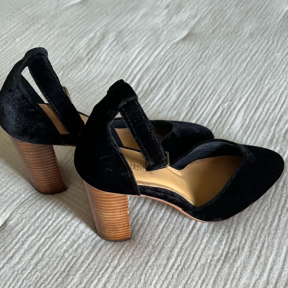 Soludos Size 7.5 Velvet Collette Heel in Black. In great condition! - Picture 5 of 6